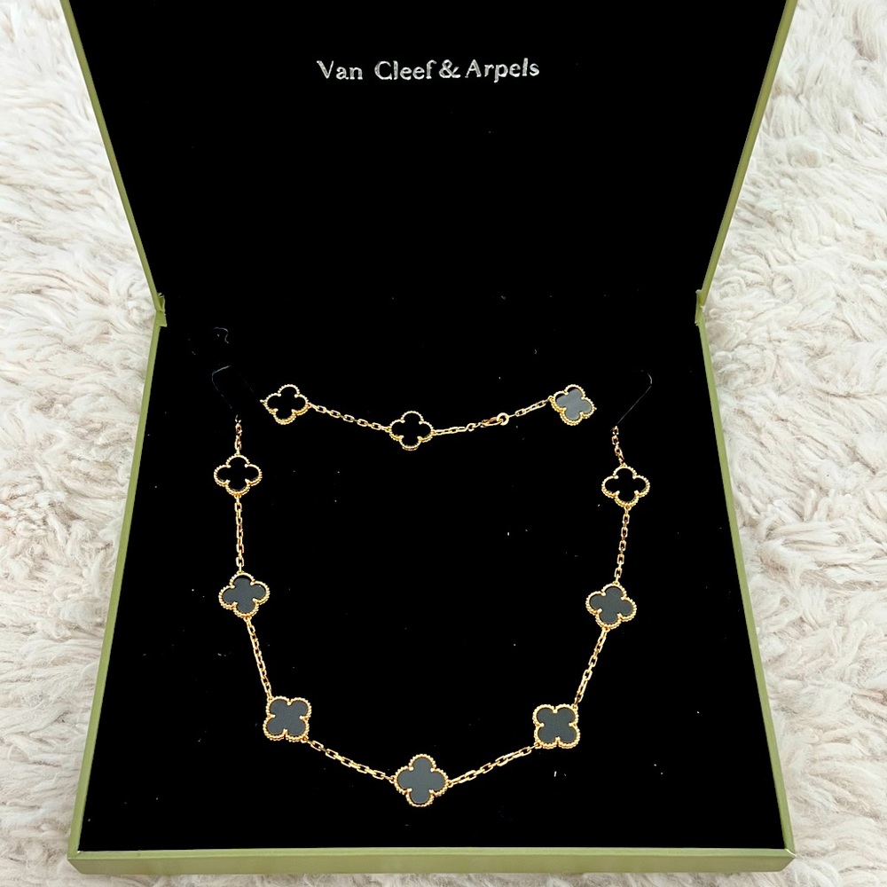 Van Cleef & Arpels Vintage Alhambra 10 Motif Necklace